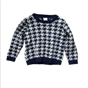 Herringbone Janie and Jack navy and gray sweater
